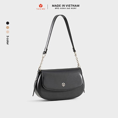 Túi Yuumy (Thời trang nữ nắp gập dáng cong size 24 - Túi đeo vai da Seasand YN340)