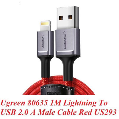 Ugreen UG80635US293TK 1M màu đỏ cáp Lightning ra USB có chíp MFI chính hãng - HÀNG CHÍNH HÃNG