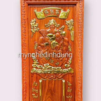 Tranh Đốc lịch khắc tam đa phúc lộc bằng gỗ hương đá kt 41×81×3cm 