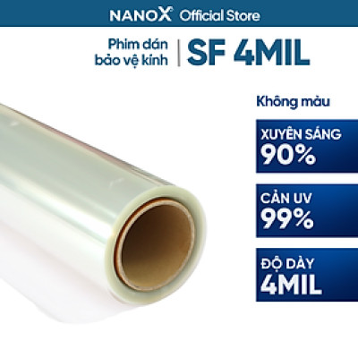 Phim bảo vệ kính trong suốt NanoX SF 4MIL, giấy dán bảo vệ kính, chống xước, chống vỡ, nổ kính cường lực.