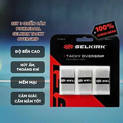 Set 3 Quấn Cán Pickleball Selkirk Cao Cấp Tacky Overgrip - Bám Tay - Tiện Lợi - Êm Ái - Bền Bỉ - Thấm Hút Tốt