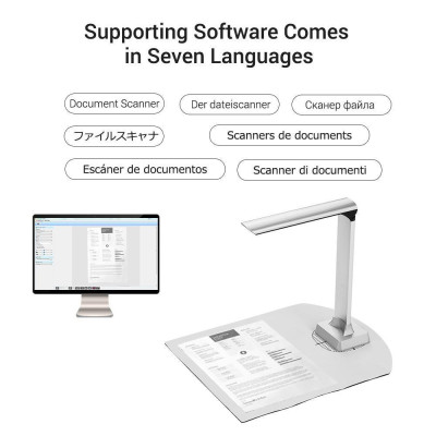 Máy Scan Màu Di Động Thông Minh Scan Tài Liệu A4/A5/A6/A7 K1300AF - Hàng Nhập Khẩu