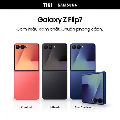 Điện thoại Samsung Galaxy Z Flip7, Điện thoại AI, Màn hình ngoài vô cực 4.1", Camera selfie 50MP, Mỏng nhất - Hàng Chính Hãng