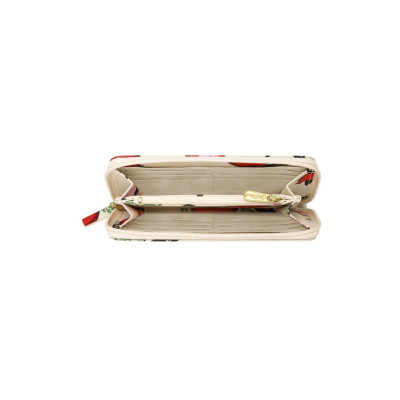 Cath Kidston - Ví nữ dài/Continental Zip Wallet - Pomegranate - Cream -1049237