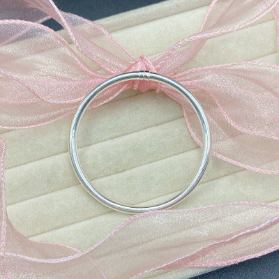 Kiềng Tay Lắc Tay Nữ Bản Trơn Bạc Nguyên Chất S99 BẠC HIỂU MINH LTU656