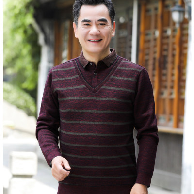 Áo Len Trung Niên Lót Lông Cừu Sang Trọng Siêu Ấm SAL240