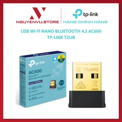 USB Wi-Fi Nano Bluetooth 4.2 AC600 TP-Link Archer T2UB Nano - Hàng Chính Hãng