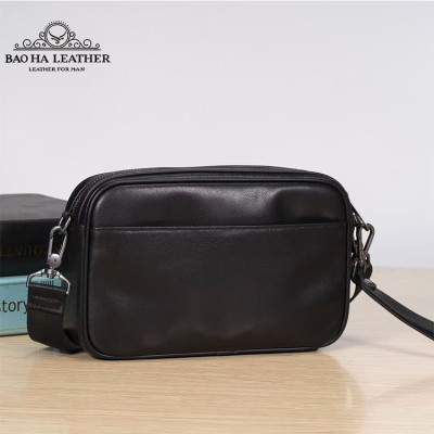 Ví cầm tay Túi đeo chéo nam mini da bò thật BAOHA LEATHER BHM8345