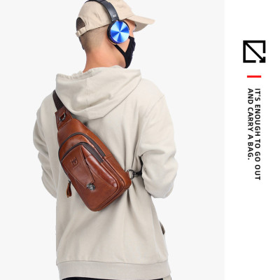 Túi đeo chéo nam DA BÒ THẬT – BEE GEE DCN9095