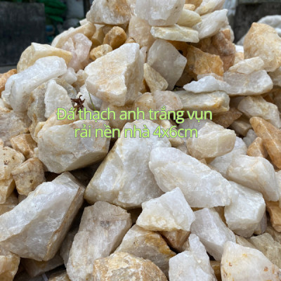 1kg đá thạch anh trắng vụn 4x6cm NHASAN rải nền, trấn trạch
