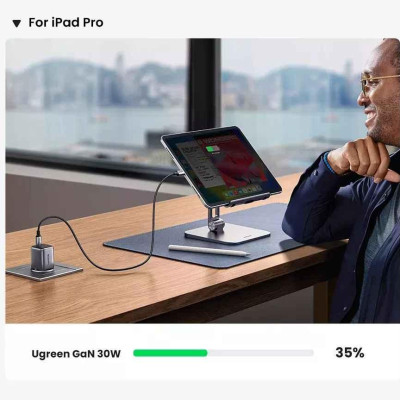 Ugreen UG90666CD319TK 30W Space Gray Bộ sạc nhanh Nexode GaN cổng USB-C chuẩn cắm EU - HÀNG CHÍNH HÃNG