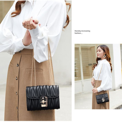 Túi đeo vai nữ thời trang cao cấp khóa cài phong cách Âu Mỹ siêu cấp Vip Pro 2021 VTX025