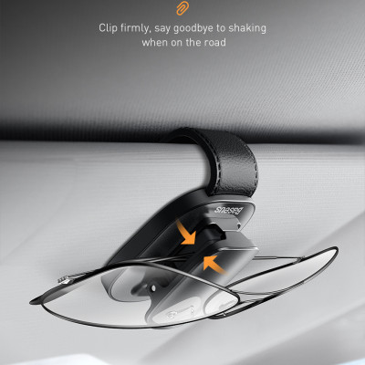 Móc kẹp treo Baseus Platinum Vehicle Eyewear Clip ACYJN- Hàng chính hãng