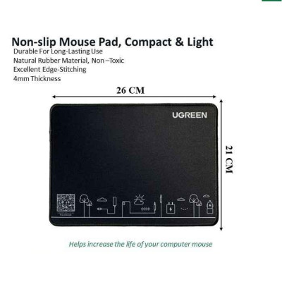 Ugreen UG27508CY016TK tấm lót chuột mouse pad màu đen - HÀNG CHÍNH HÃNG