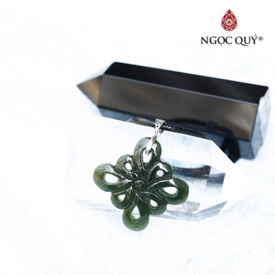 Mặt dây chuyền kết đồng tâm ngọc bích mệnh hỏa, mộc - Ngọc Quý Gemstones