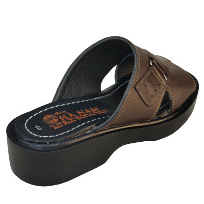 Dép Nam Quai Ngang HÀ NAM Da Bò Thật Cao Cấp DNA2135