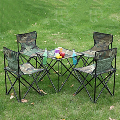 Bộ Bàn Ghế Dã Ngoại, Bộ Bàn Ghế Picnic Màu Rằn Ri Cao Cấp - Hàng Nhập Khẩu