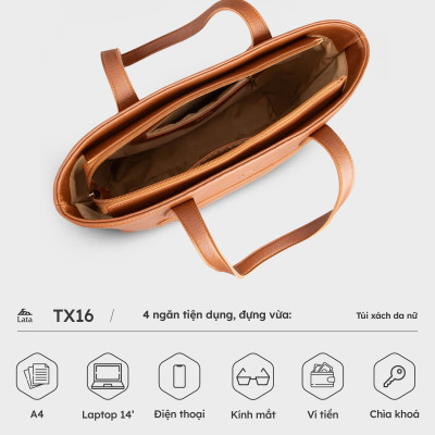 Túi Lata ( Thời trang nữ đi làm cỡ trung - Túi xách da TX16 )