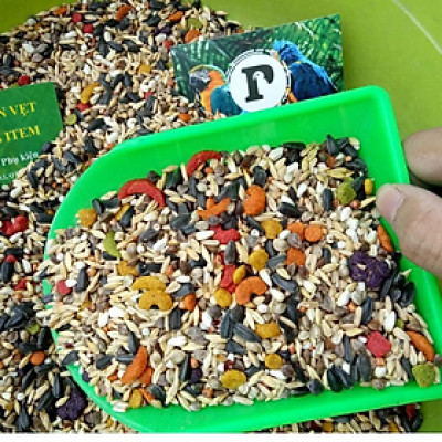 1KG HẠT TRỘN (KÈM HẠT TRÁI CÂY) CHO VẸT NHỎ NHƯ LB, COCKATEIL, GREEN CHECK