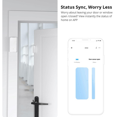 Cảm biến SONOFF DW2 Wifi cảnh báo cửa sổ không dây báo động chống trộm