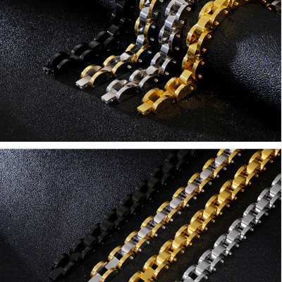 Lắc tay nam - vòng tay nam titan nguyên chất kiểu bán nguyệt - T135