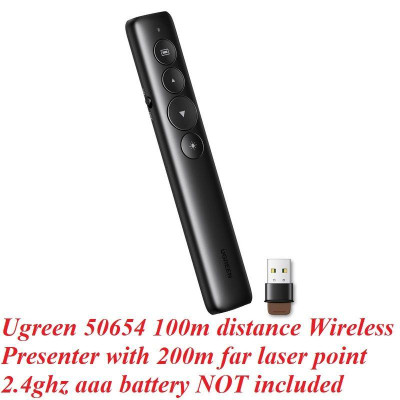 Ugreen UG50654LP479TK 200M laser sử dụng pin AAA không kèm pin Bút trình chiếu điều khiển 100m có túi đựng - HÀNG CHÍNH HÃNG