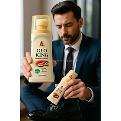 1 chai xi đánh giày Gloking, dạng lỏng dễ dàng ngấm sâu làm mềm và làm bóng da.