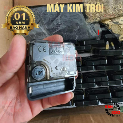 Máy đồng hồ treo tường  (KIM TRÔI)- Silent Quartz hiệu 6168s trục đồng dài 15mm (cốt cao 22mm) bảo hành 12 tháng