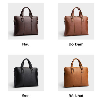 Cặp Công Sở Lata ( Thời trang nam basic đựng laptop 14,6 inch - Cặp da CA29 )