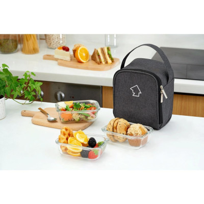 Túi đựng hộp cơm hình vuông logo COBA