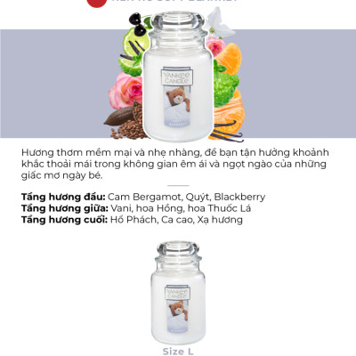 Nến hũ Yankee Candle size L - Soft Blanket (623g)