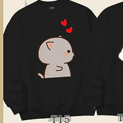 Áo Sweater cặp đôi Mèo mochi T15T16 dễ thương Mr.Buffalo