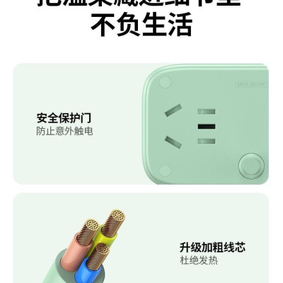 Ugreen UG60699CD280TK chân cắm AU màu xanh cáp nguồn dài 1.5m 30w 2a + 1c sạc di động hỗ trợ PD - HÀNG CHÍNH HÃNG