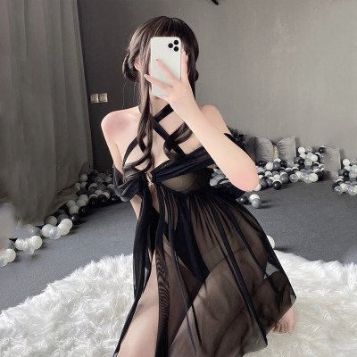 Váy ngủ xuyên thấu liền chip lọt khe sexy gợi cảm P40 - Đầm ngủ hở lưng quyến rũ - Đồ ngủ nữ