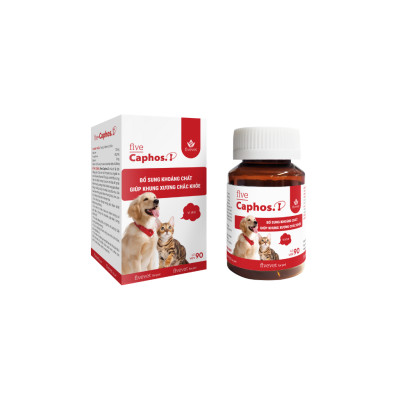Thuốc Bổ Sung Canxi Cho Xương Five-Caphos.D Dành Cho Thú Cưng 90 Viên - Fivevet