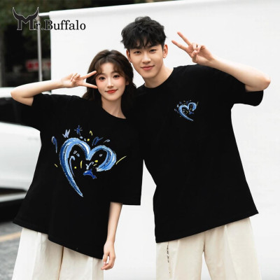Áo Thun Đôi, Cặp Mr.Buffalo CUTE Tshirt Cotton 100% có bigsize Unisex Local Brand B19B19n