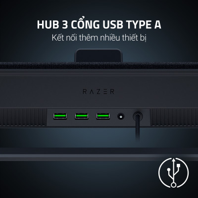 Đế tản nhiệt Razer Laptop Cooling Pad | 14" đến 18" inch | 3 Cổng USB-A 2.0 Kết Nối | Nhiệt Độ Mát lên tới 16 Độ | Hàng Chính Hãng