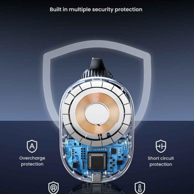 Ugreen UG15120CD345TK 15W Bộ sạc hít từ tính không dây kiêm giá đỡ điện thoại trên xe hơi màu Đen điện vào cổng type c - HÀNG CHÍNH HÃNG