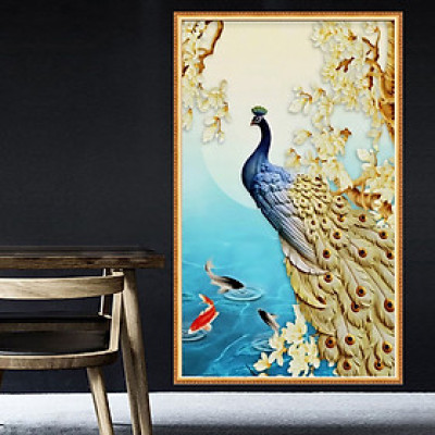 Tranh Treo Tường Phong Thủy-Tranh Khổng Tước