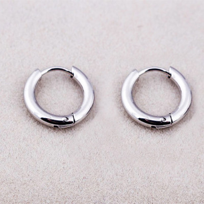 Bông Tai Khuyên Tròn Winwinshop88 BT233 (16mm) – Bạc