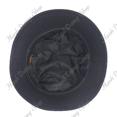 Mũ bucket tai bèo nam thêu chữ tàu độc đáo, vành rộng 6.5cm chống nắng tốt, vải kaki 2 lớp - Hạnh Dương