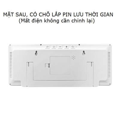Đồng Hồ LCD Màn Hình Lớn Đa Năng Báo Thức, Nhiệt Độ, Độ Ẩm - L04