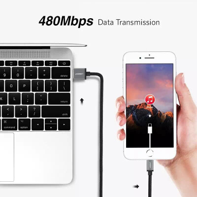 Ugreen 40985 1M màu Đen Cáp Lightning sạc + truyền dữ liệu cho iPhone Ugreen US199 - Hàng Chính Hãng