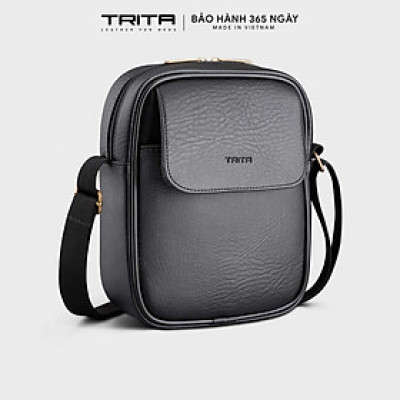 Túi Trita ( Thời trang nam phối nắp gập - Túi đeo chéo da RTN14 )