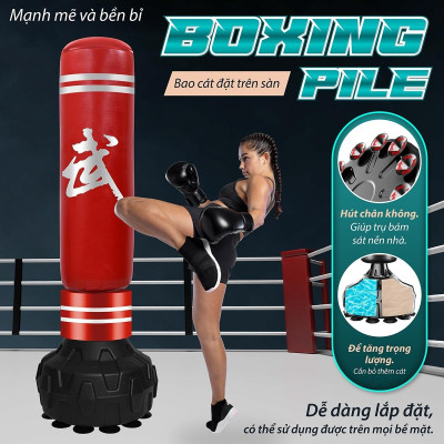BG027 Bao đấm bốc boxing,Bao Đấm Bốc Cao Cấp 175cm dành người lớn, trụ đấm boxing, đấm bốc trẻ em, đấm bốc cho bé