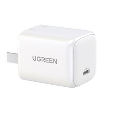 Ugreen UG15329CD319TK 30W Bộ sạc nhanh Nexode GaN USB Type-C PD3.0 qc4.0 Màu Trắng chuẩn cắm US - HÀNG CHÍNH HÃNG