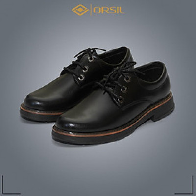 Giày đốc ORSIL103 da bò nam đế cao su cao cấp màu đen