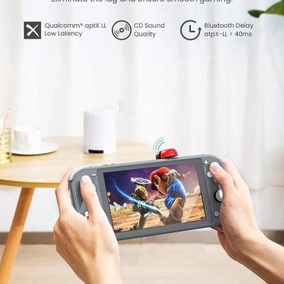 Ugreen UG80188CM324TK Bluetooth 5.0 bộ phát bt jack 3.5mm Audio hỗ trợ chuẩn APTX Low Latency cho Nintendo Switch - Lite. PS4. PC - HÀNG CHÍNH HÃNG