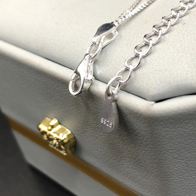 Lắc Chân Nữ Bạc Hiểu Minh LC202X cỏ 4 lá dây kép bạc ý