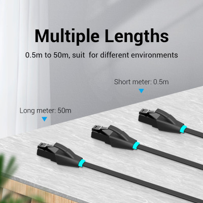 Dây cáp mạng Cat6 UTP Vention, dạng dẹt - độ dài 1m-15m dùng cho máy tính, laptop - Hàng chính hãng